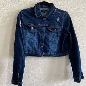 1822  Denim Cropped Jacket NWOT size M